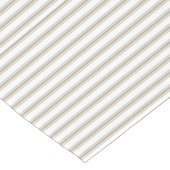 Beige en witte streep korte tafelloper (Hoek)