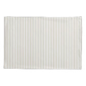 Beige en witte streep kussensloop (Achterkant)