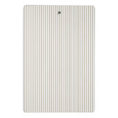 Beige en witte streep mini klembord (Achterkant)