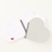 Beige en witte streep notitieboek (Binnen)