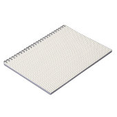 Beige en witte streep notitieboek (Linkerzijde)