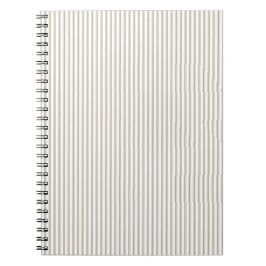 Beige en witte streep notitieboek