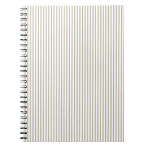 Beige en witte streep notitieboek