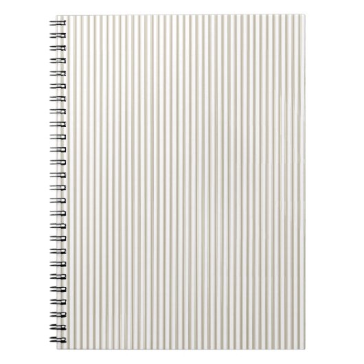 Beige en witte streep notitieboek (Voorkant)