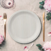 Beige en witte streep papieren bordje