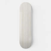Beige en witte streep persoonlijk skateboard (Voorkant)