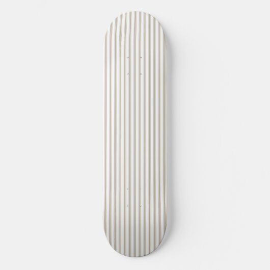 Beige en witte streep persoonlijk skateboard (Voorkant)