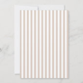 Beige en witte streep save the date (Achterkant)