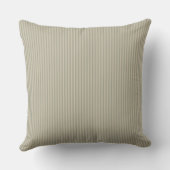 Beige en witte ticking streep kussen (Achterkant)