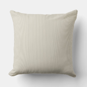 Beige en witte tikkende streep kussen