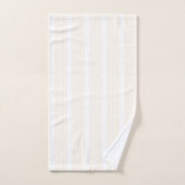 Beige en witte vijf strips bad handdoek (Handdoek)