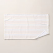 Beige en witte vijf strips bad handdoek (Handdoek)