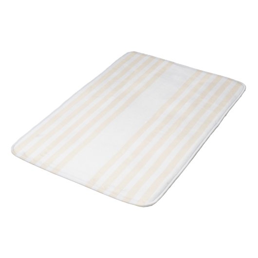 Beige en witte vijf strips badmat (Gekanteld)
