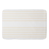 Beige en witte vijf strips badmat (Voorkant)