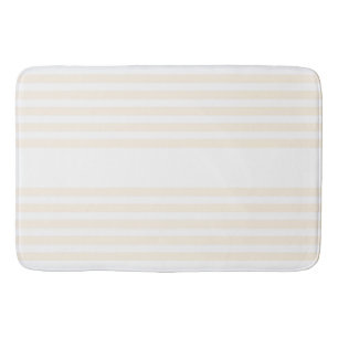 Beige en witte vijf strips badmat