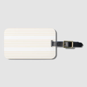 Beige en witte vijf strips bagagelabel