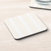 Beige en witte vijf strips bier onderzetter (Linkerzijde)