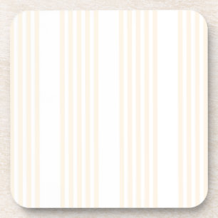 Beige en witte vijf strips bier onderzetter