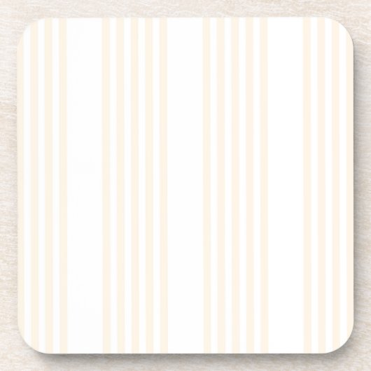 Beige en witte vijf strips bier onderzetter (Voorkant)
