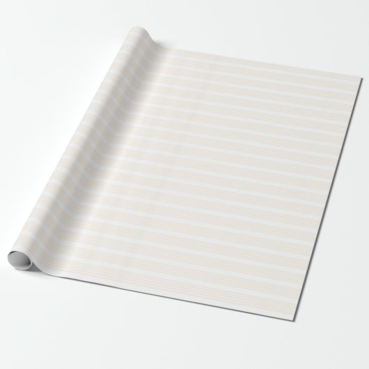 Beige en witte vijf strips cadeaupapier (Uitgerold)