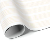 Beige en witte vijf strips cadeaupapier (Rol Hoek)