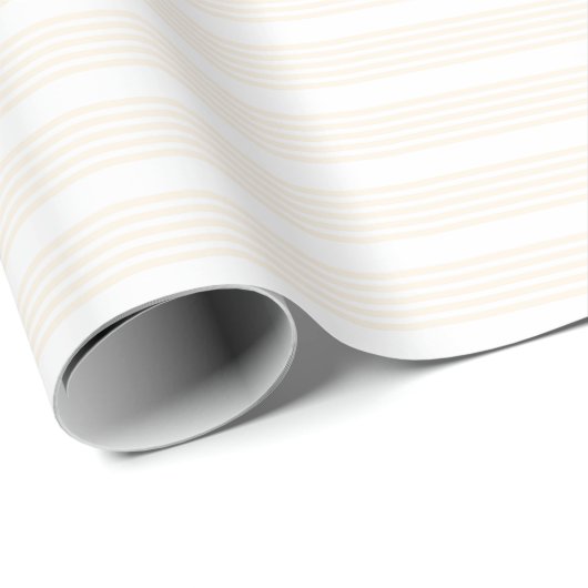 Beige en witte vijf strips cadeaupapier (Rol Hoek)
