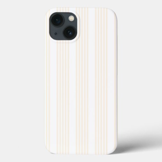 Beige en witte vijf strips Case-Mate iPhone case (Achterkant)
