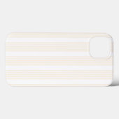 Beige en witte vijf strips Case-Mate iPhone case (Achterkant (horizontaal))