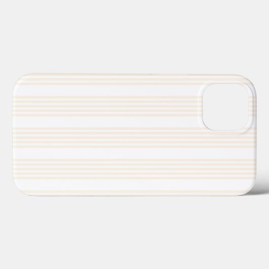 Beige en witte vijf strips Case-Mate iPhone case (Achterkant (horizontaal))