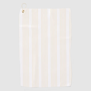 Beige en witte vijf strips golfhanddoek