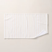 Beige en witte vijf strips handdoek (Handdoek)