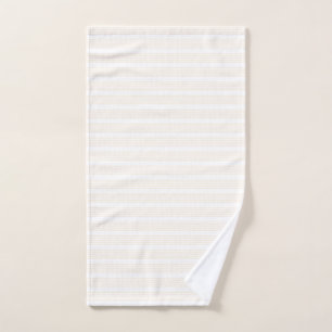 Beige en witte vijf strips handdoek