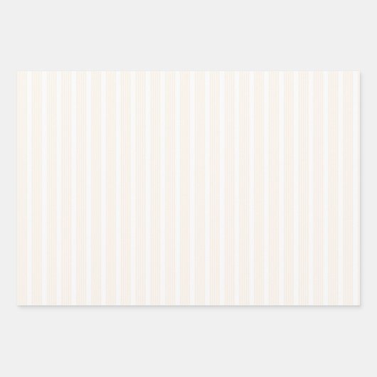 Beige en witte vijf strips inpakpapier vel (Voorkant 3)
