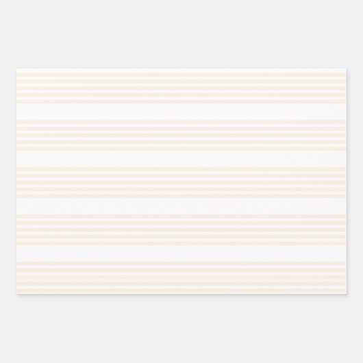 Beige en witte vijf strips inpakpapier vel (Voorkant)