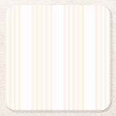 Beige en witte vijf strips kartonnen onderzetters (Voorkant)