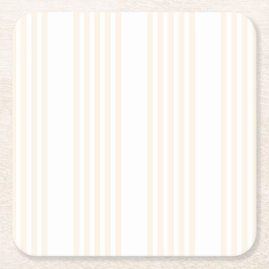 Beige en witte vijf strips kartonnen onderzetters (Voorkant)