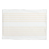 Beige en witte vijf strips kussensloop (Achterkant)