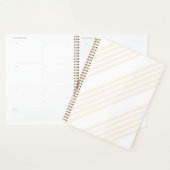 Beige en witte vijf strips planner (Display)