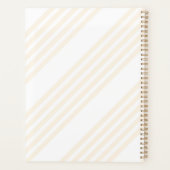 Beige en witte vijf strips planner (Achterkant)
