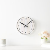 Beige en witte vijf strips ronde klok (Huis)