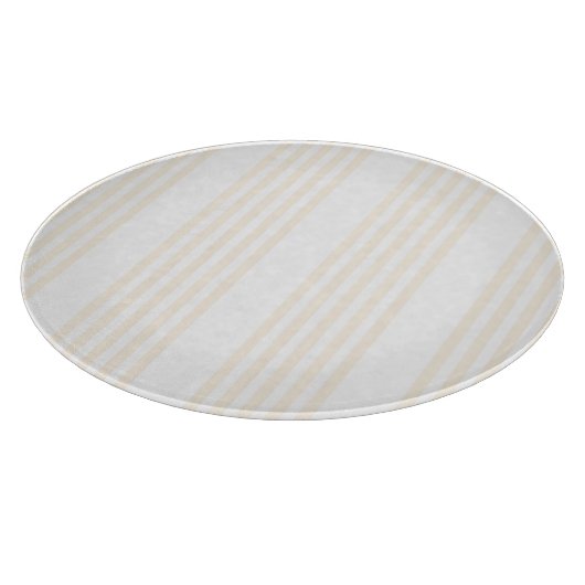 Beige en witte vijf strips snijplank (Hoek)