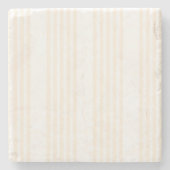 Beige en witte vijf strips stenen onderzetter (Voorkant)