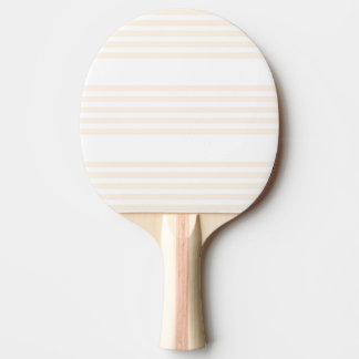 Beige en witte vijf strips tafeltennisbatje