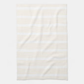 Beige en witte vijf strips theedoek (Verticaal)