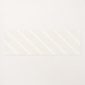 Beige en witte vijf strips yogamat (Achterkant (horizontaal))