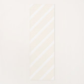 Beige en witte vijf strips yogamat (Voorkant)