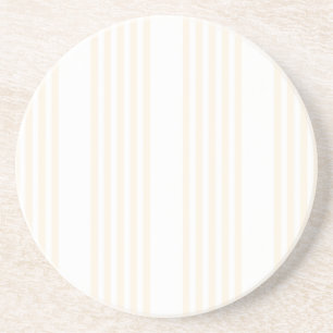 Beige en witte vijf strips zandsteen onderzetter