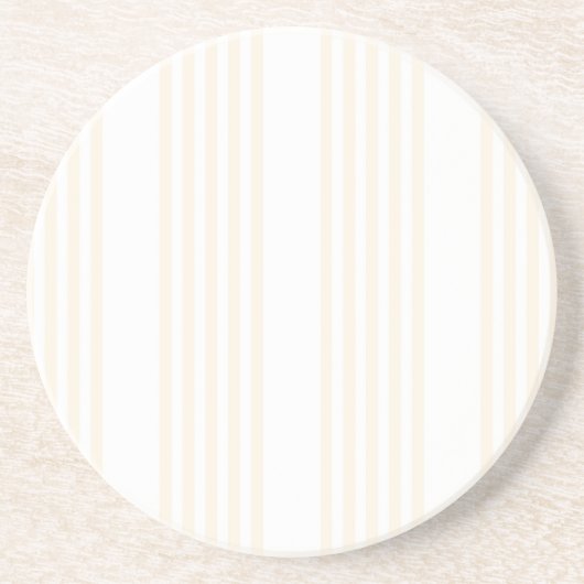 Beige en witte vijf strips zandsteen onderzetter (Voorkant)