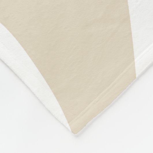 Beige en witte zebra print fleece deken (Hoek)