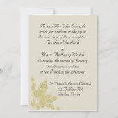 Beige en Yellow Wedding Invitation Kaart (Voorkant)